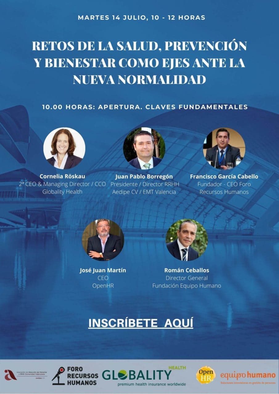 Ponentes de la jornada: Salud, la prevención y el bienestar.