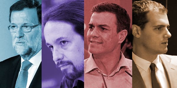 Rajoy, Iglesias, Sánchez, Rivera