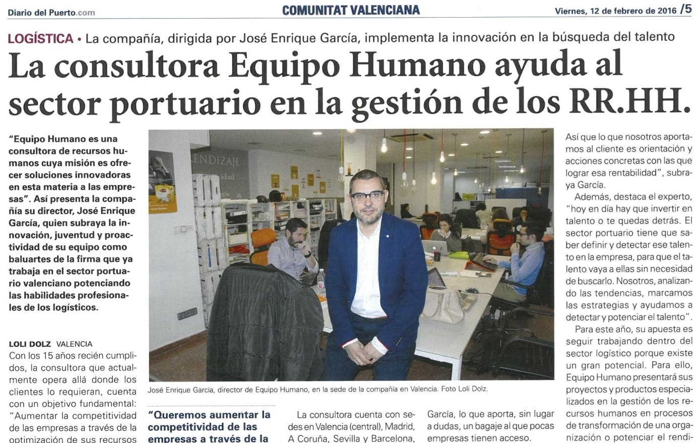 Equipo Humano en El Diario del Puerto